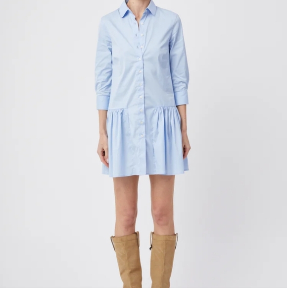 The Shirt by Rochelle Behrens Dresses & Skirts - The Shirt Light Blue Button-Up Dress Size L